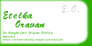 etelka oravan business card